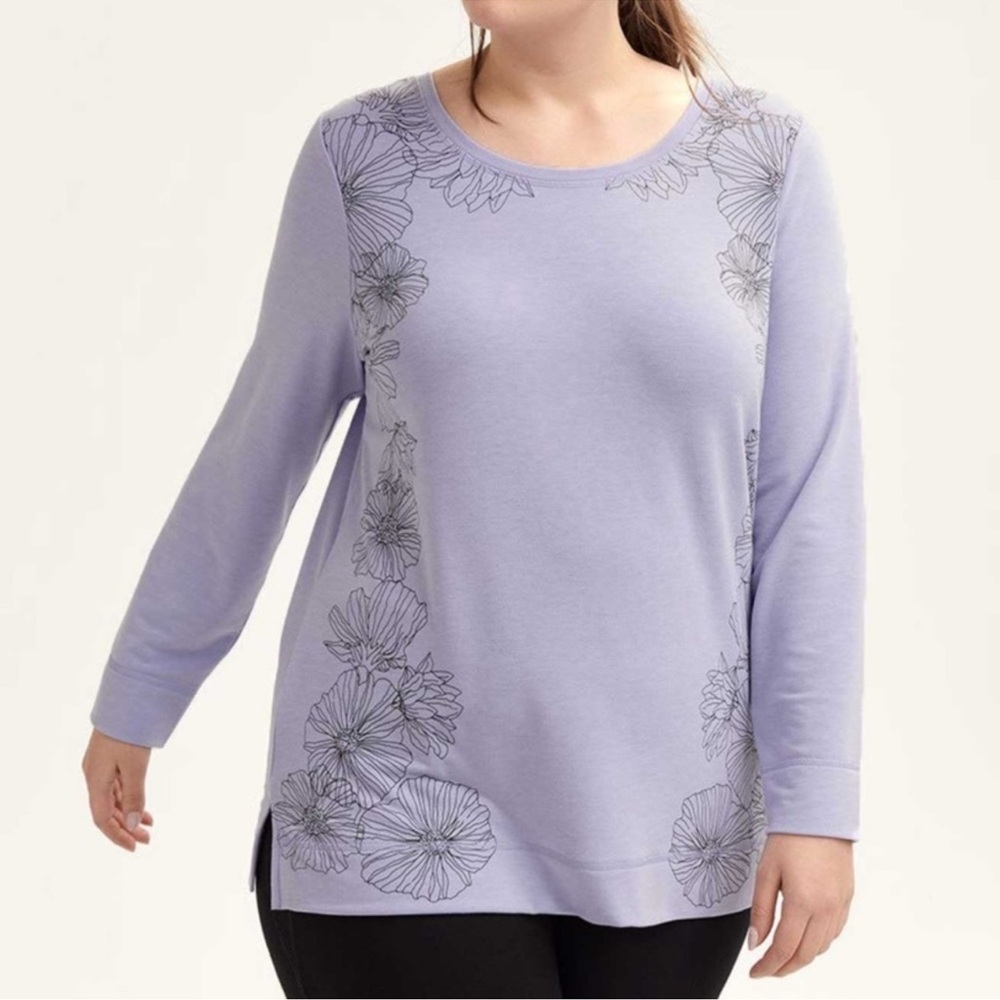 Long Sleeve Pullover Sweatshirt with Criss-Cross Detail
Size: US 1X | Activezone